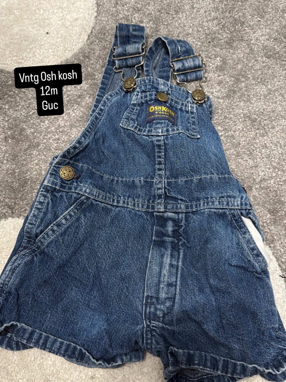 Vintage OshKosh B'gosh Denim Shortalls - Blue